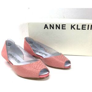 Anne Klein Women's "Fanetta" Nubuck Pink Flat Shoes Women 6.5
